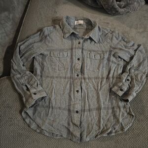 Thread & Supply Gray Button-Down Shirt